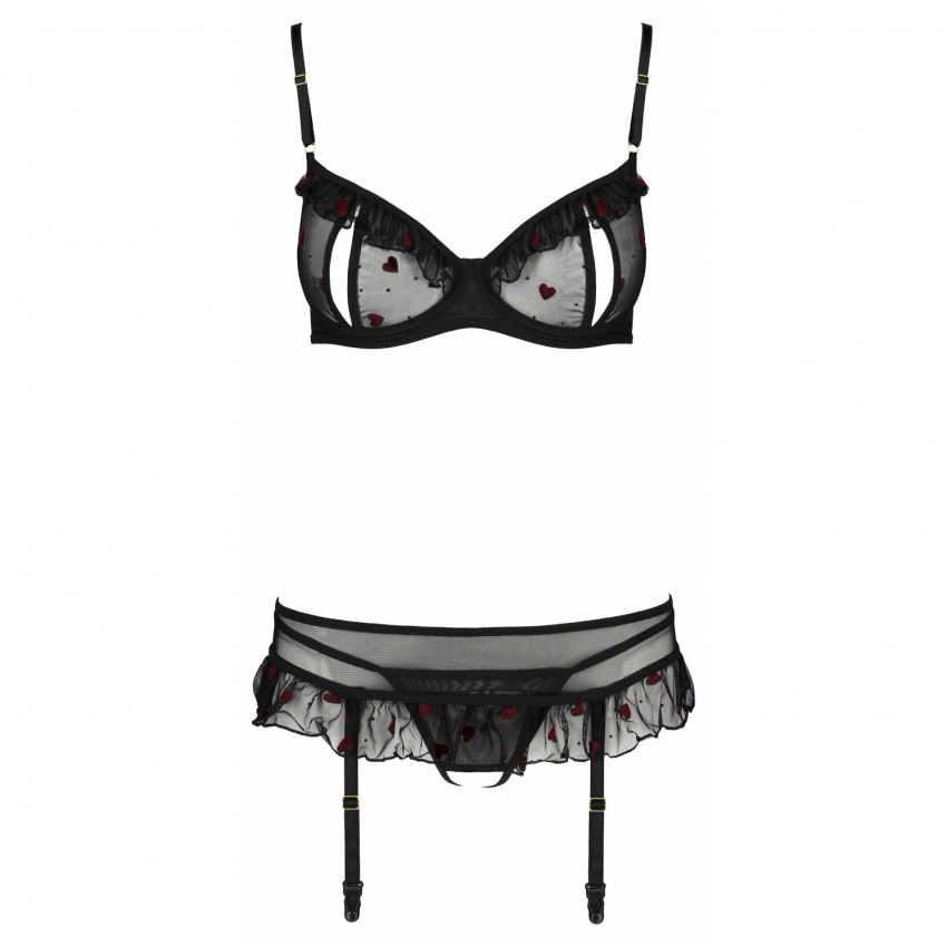 Set Passion Lovelia Negru L-XL