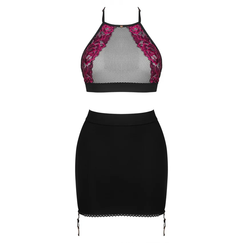 Set Top Skirt Rosenty Negru XL-2XL