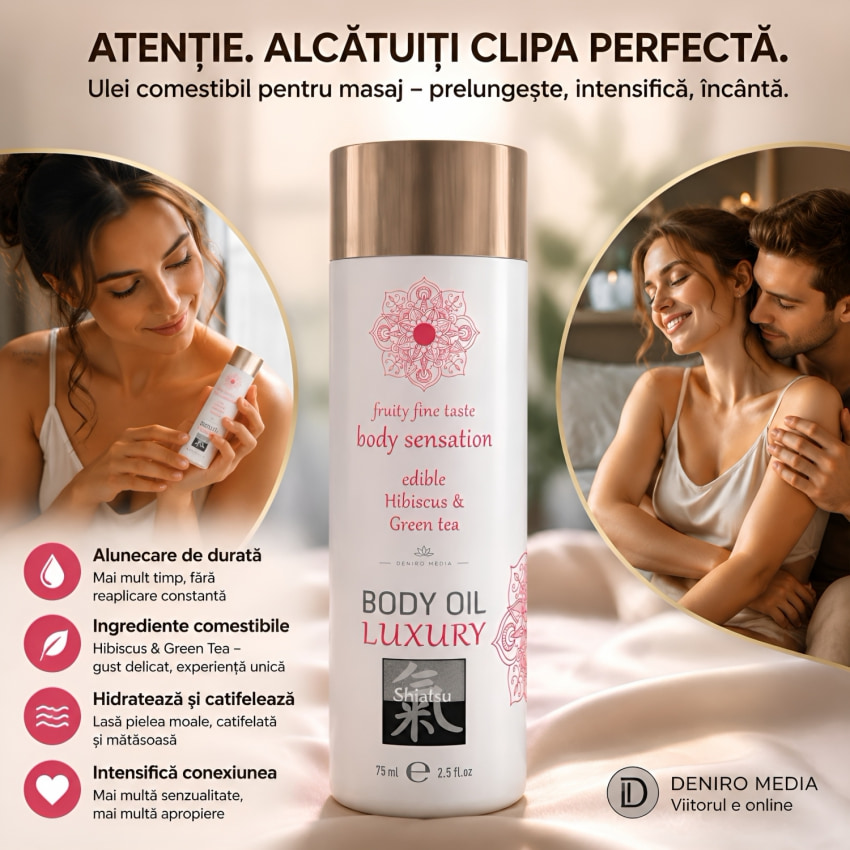 Shiatsu Ulei Comestibil Hibiscus și Ceai Verde 75 ml