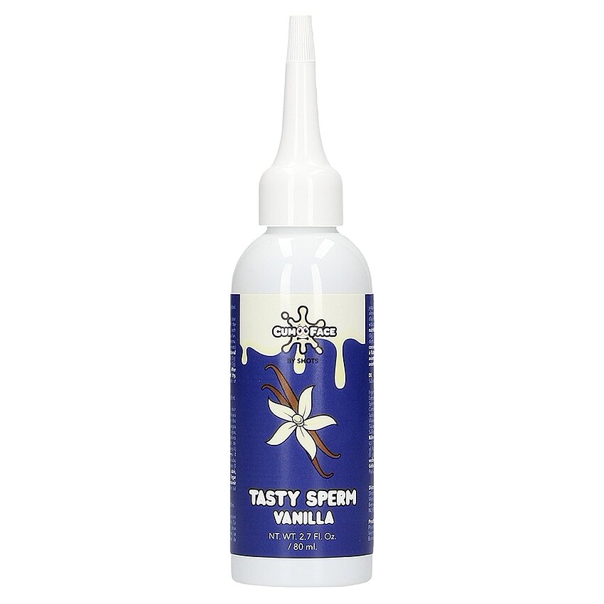 Shots Gel Comestibil Aromă Vanilie 80 ml — Efect Realist Alb