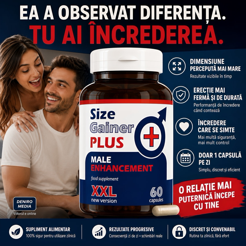 Pastile Creștere Penis Size Gainer Plus 60capsule