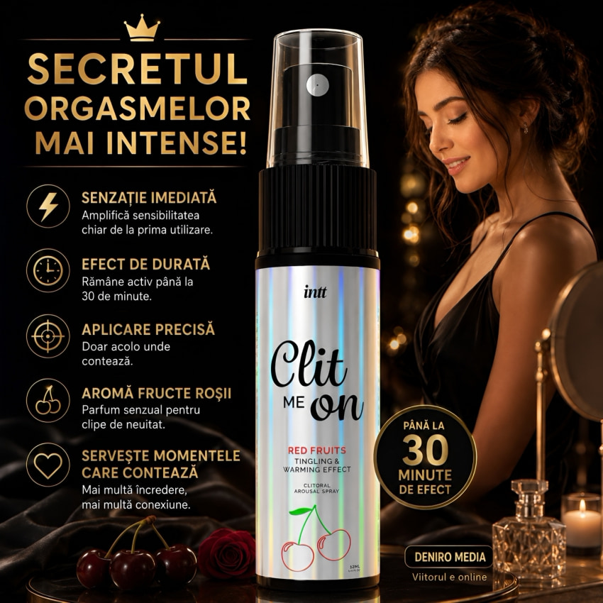 Spray Clit Me On cu Efect Încălzire Mireasmă Fructe Roșii 12ml