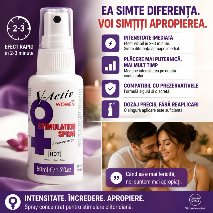 Spray De Stârnire Feminină V-Activ 50 ml