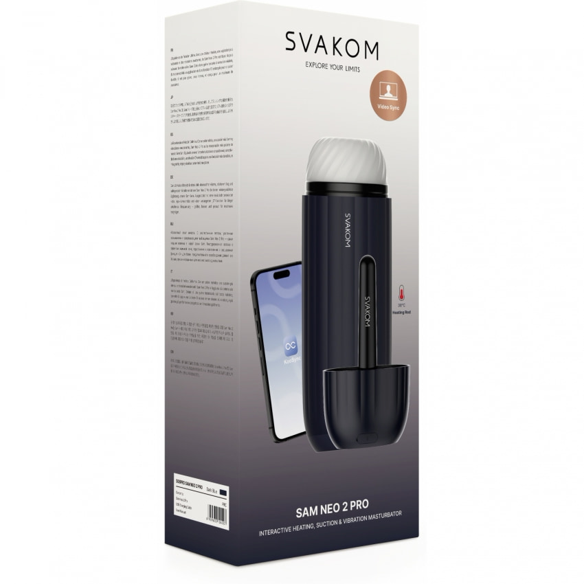 Svakom Sam Neo 2 Pro Masturbator Reîncărcabil cu Încălzire Negru