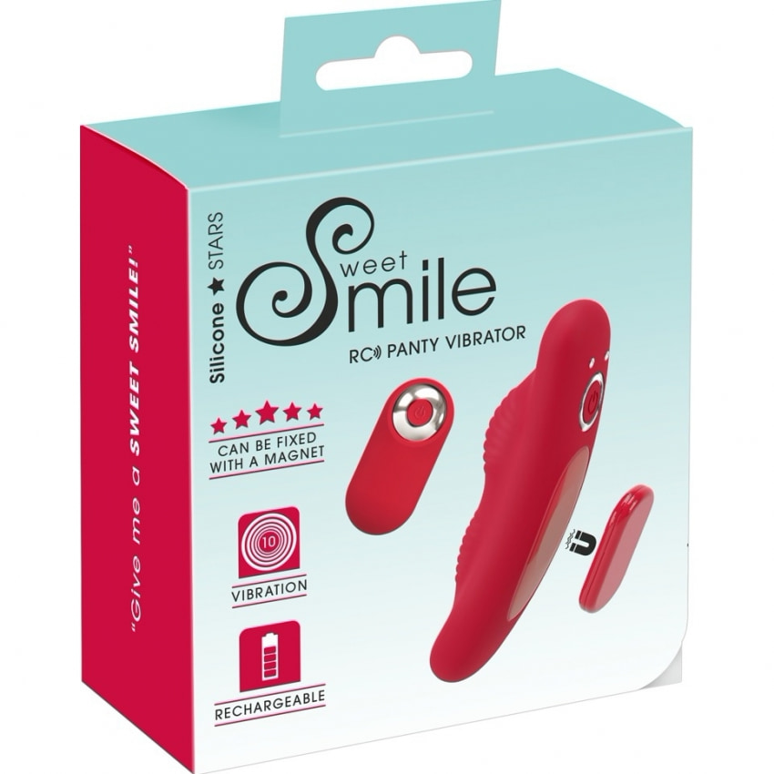 Sweet Smile Vibrator Pentru Chiloți: 10 Moduri, Reîncărcabil Roșu