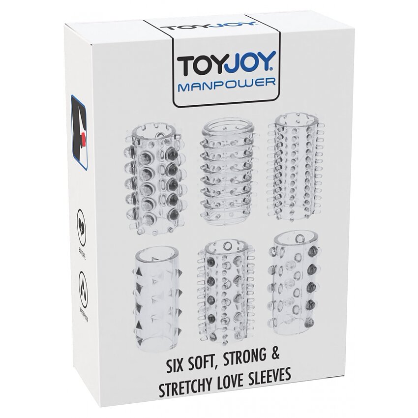 ToyJoy Power Sleeve Set 6 Manșoane Elastice Transparente