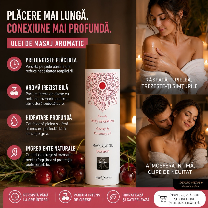 Ulei De Frecție Passion Cireșe și Rozmarin 100 ml