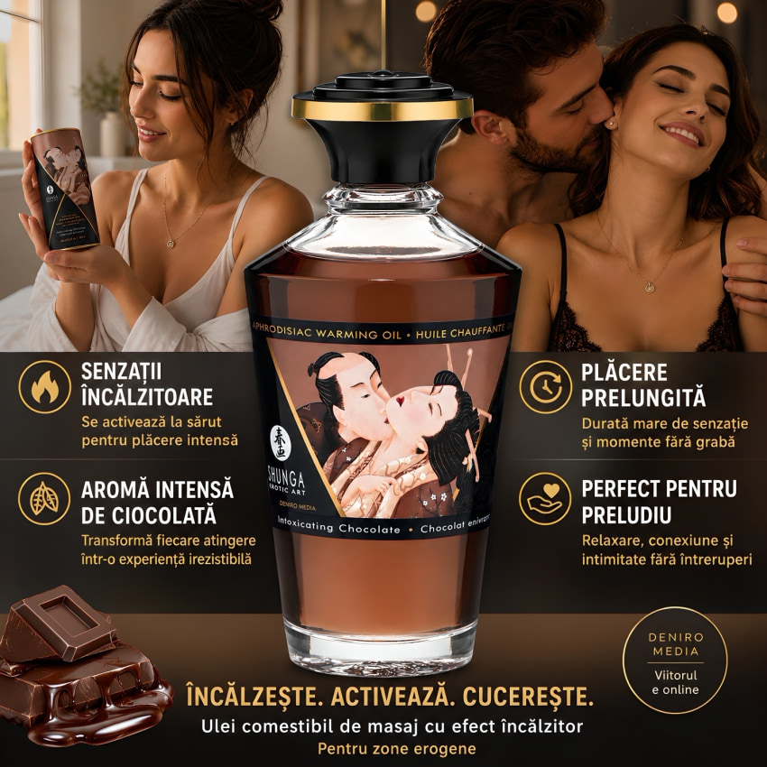 Uleiul Afrodisiac de Masaj cu Ciocolată cu Consecință Încălzitor 100ml