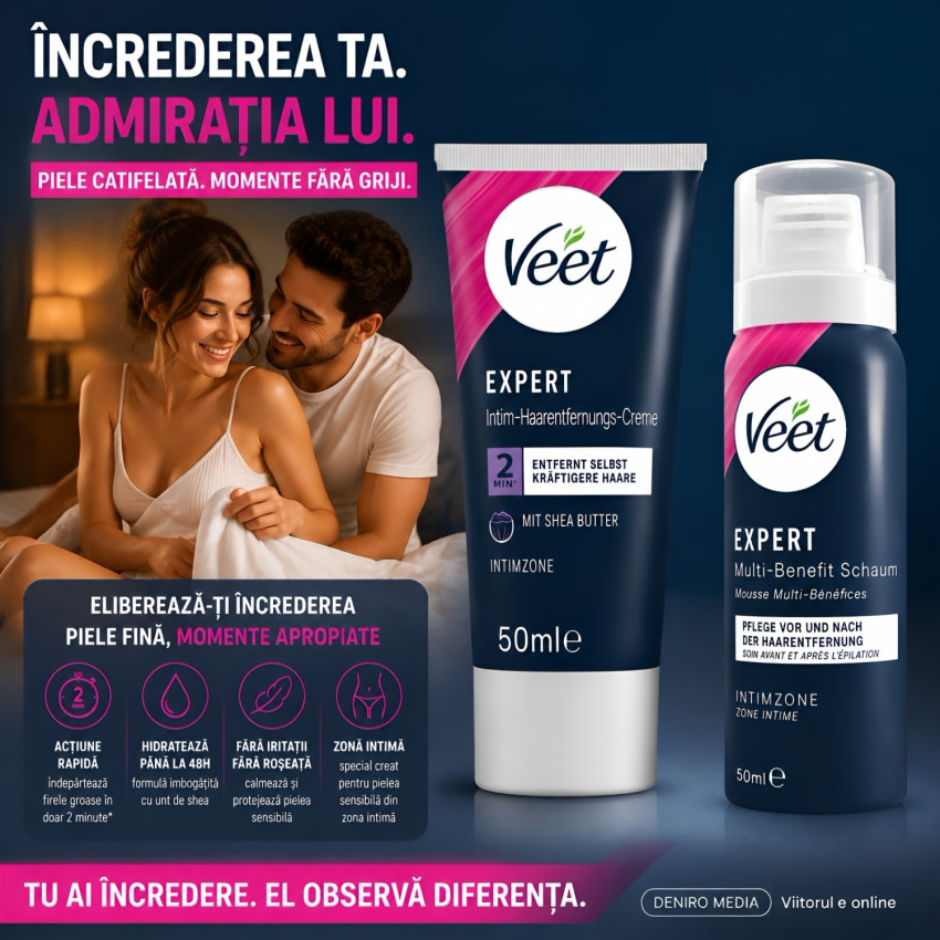Veet EXPERT Set Epilare Intimă Unguent și Spumă