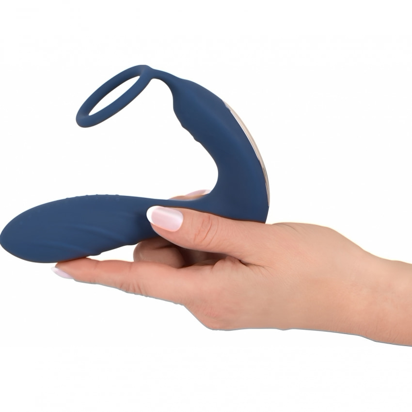 Vibrating Prostate Plug With Ring Albastru