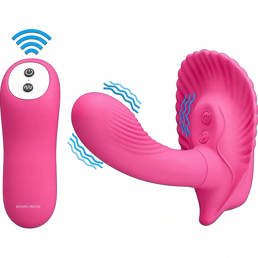 Vibrator Cochilia Dragostei Cu Telecomandă Roz