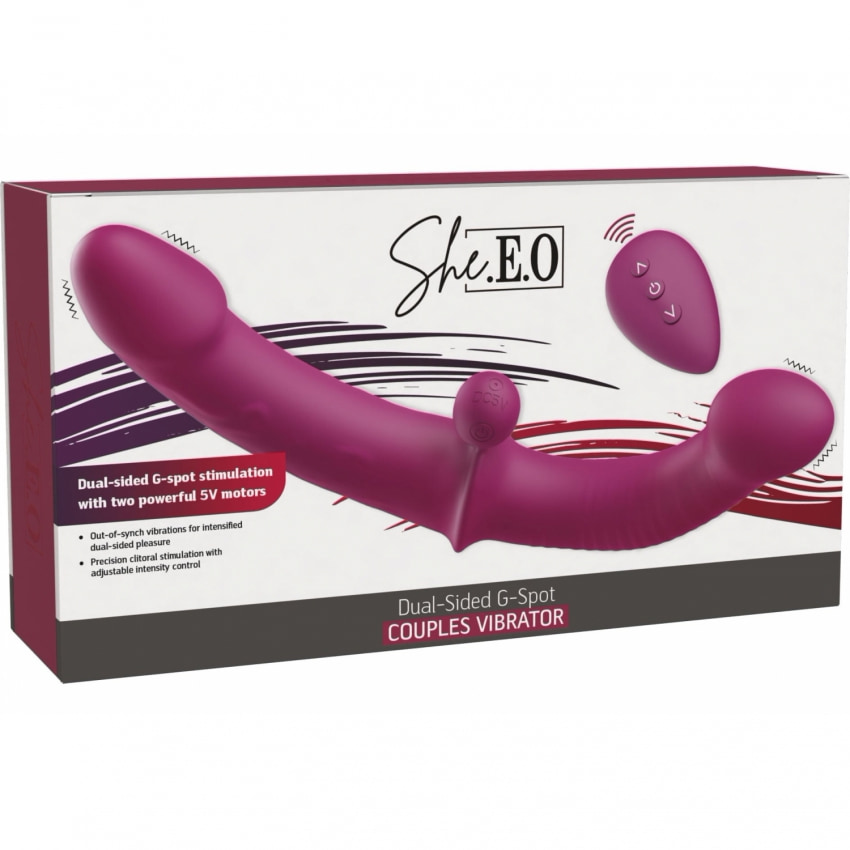 Vibrator Dual Punctul G — 10 Moduri, 2 Motoare, Reîncărcabil Mov