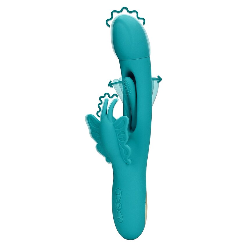 Vibrator Fluture G 3 Motoare Peste 10 Moduri Reîncărcabil Albastru