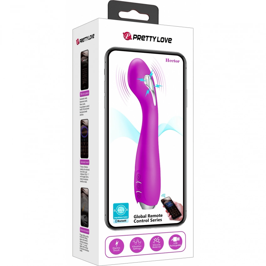 Vibrator Hector Pentru Punctul G, Electroșoc, Reîncărcabil Mov