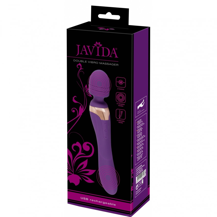 Vibrator Double Massager pentru Punctul G și Masaj Mov