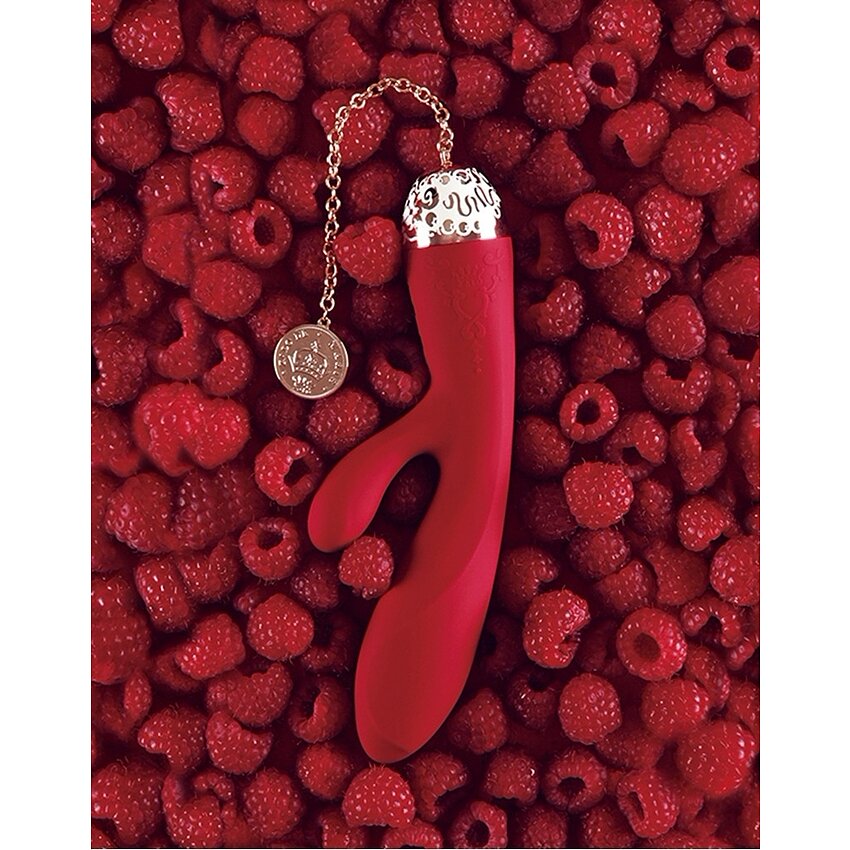 Vibrator Rabbit Rosalie pentru Punctul G și Clitoris Roșu