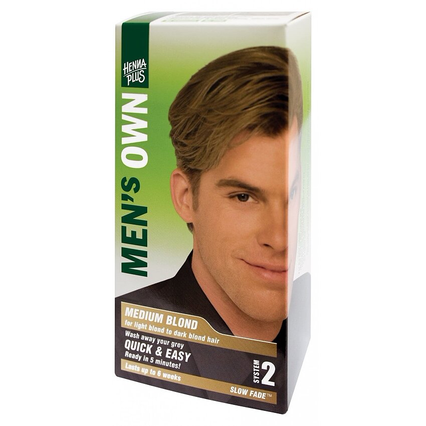 Vopsea păr bărbați, Mens Own Medium Blond, Hennaplus, 80 ml