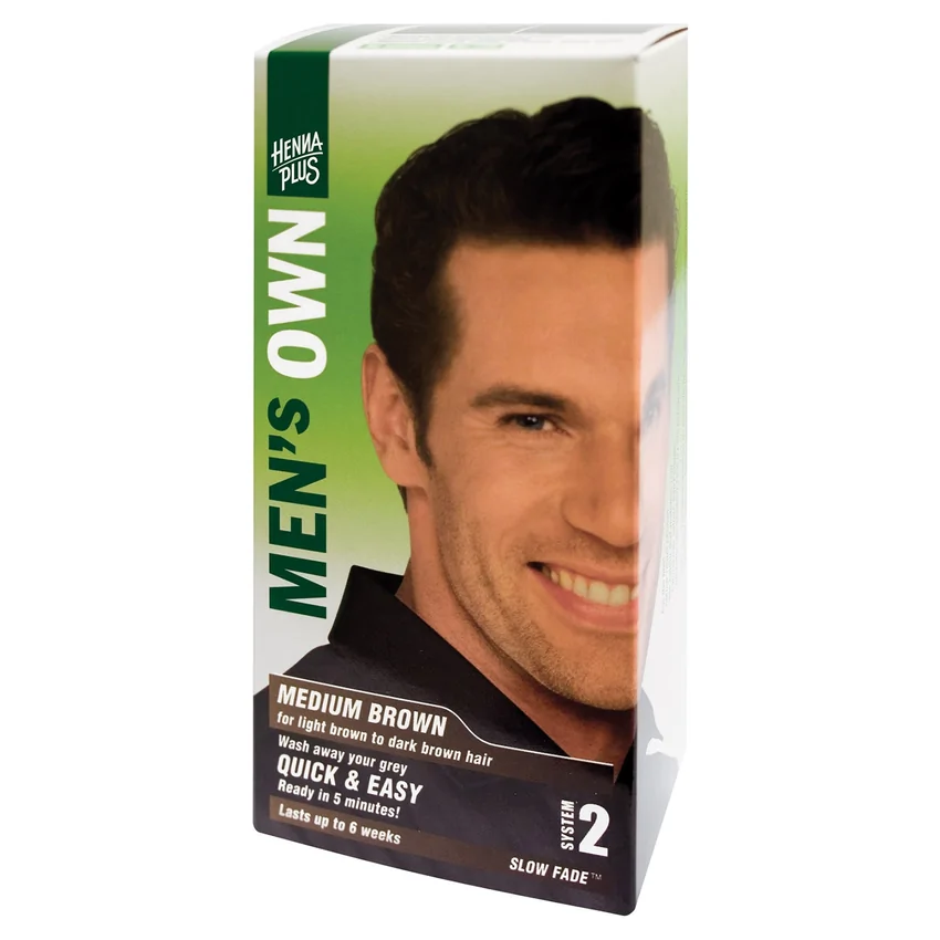 Vopsea păr bărbați Mens Own Medium Brown Hennaplus 80ml