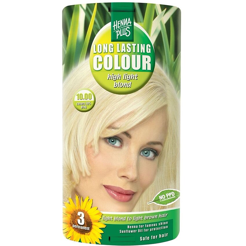 Vopsea păr, Long Lasting Colour, 10.00 High Light Blond, Hennaplus