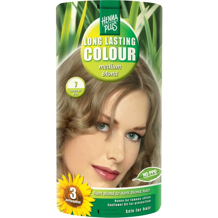 Vopsea păr, Long Lasting Colour, 7 Medium Blond 100ml