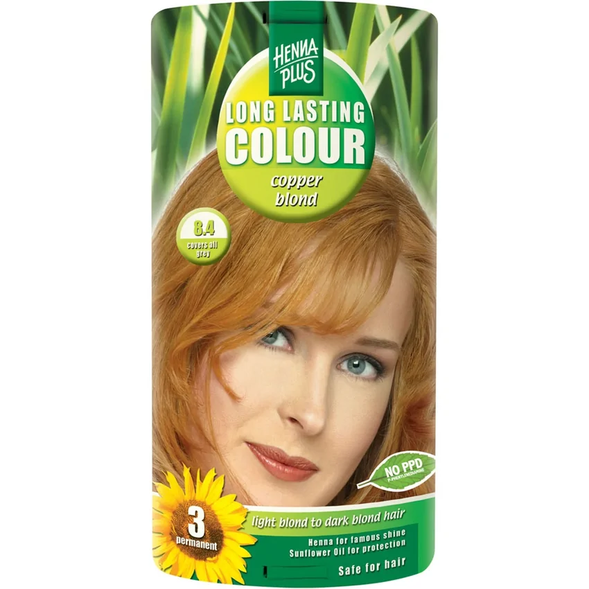 Vopsea păr Long Lasting Colour 8.4 Copper Blond Hennaplus