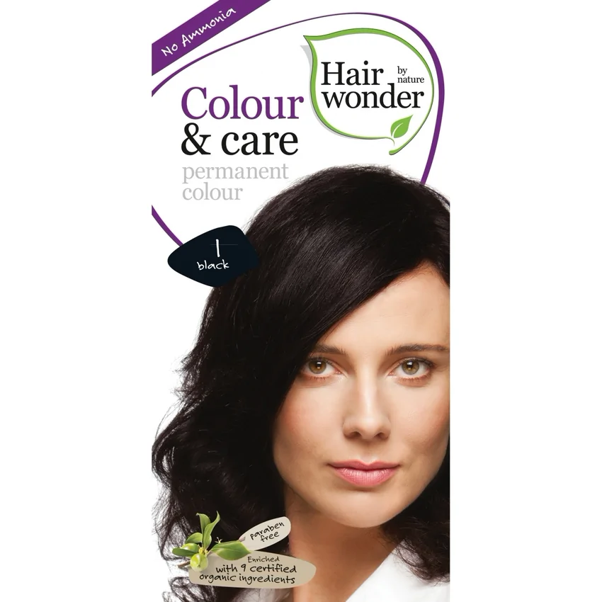 Vopsea Păr Naturală Colour Care 1 Black Hairwonder
