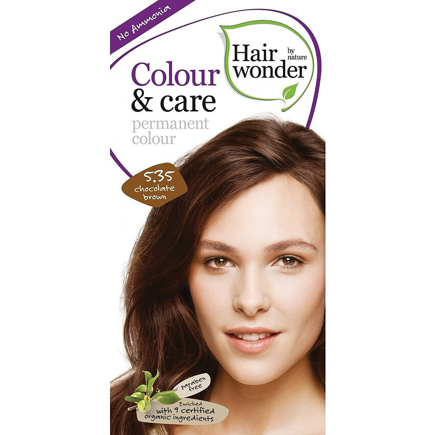 Vopsea păr naturală Colour Care 5.35 Chocolate Brown Hairwonder